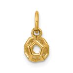 14K Polished Icosahedron Shape Pendant - Image 3