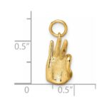 14K Polished OK Hand Pendant - Image 5