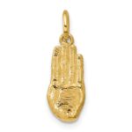 14K American Sign Language Alphabet Fingerspelling Sign B Pendant - Image 3