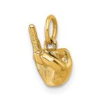 14K American Sign Language Alphabet Fingerspelling Sign I Pendant - Image 4
