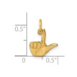 14K American Sign Language Alphabet Fingerspelling Sign L Pendant - Image 5