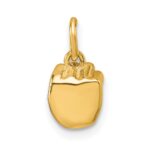 14K American Sign Language Alphabet Fingerspelling Sign M Pendant - Image 3