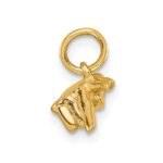 14K American Sign Language Alphabet Fingerspelling Sign P Pendant - Image 2