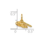 14K American Sign Language Alphabet Fingerspelling Sign Q Pendant - Image 5