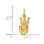 14K American Sign Language Alphabet Fingerspelling Sign W Pendant - Image 5