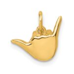 14K American Sign Language Alphabet Fingerspelling Sign Y Pendant - Image 3