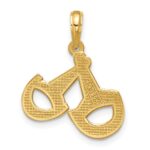 14K Polished Stirrups Pendant - Image 3