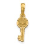 14K Polished Heart Key Pendant - Image 3