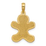14K Polished Gingerbread Man Pendant - Image 3