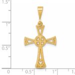 14K Polished Iona Cross Pendant - Image 4