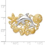 14k Two-tone Sea Life Fits 5mm/6mm Omega Slide - Image 3