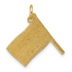 14K Polished Enameled Rainbow Flying Flag Pendant - Image 3