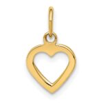 14K Polished Cut-out Heart Pendant