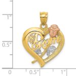 14k Two-Tone with White Rhodium #1 MOM Charm - Image 4