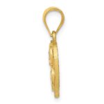 14k Two-Tone Heart Letter B  Initial Pendant - Image 2