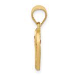 14k Two-Tone Heart Letter G  Initial Pendant - Image 2