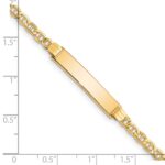 14k Polished Semi-Solid Chain/Solid Plate Anchor Link 25.5x5mm Plate 8 inch ID Bracelet - Image 3
