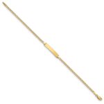 14k Polished Semi-Solid Chain/Solid Plate Cuban Link 23x4.3mm Plate 8 inch ID Bracelet - Image 2