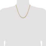14K 20 inch 3.5mm Solid Miami Cuban Link with Lobster Clasp Chain - Image 4