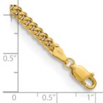 14K 7 inch 3.5mm Solid Miami Cuban Link with Lobster Clasp Bracelet - Image 4