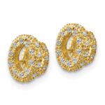 14k 1/5 carat Diamond Circle Earring Jackets - Image 2