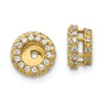 14k 3/8 carat Diamond Circle Earring Jackets