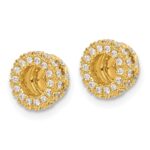 14k 3/8 carat Diamond Circle Earring Jackets - Image 2
