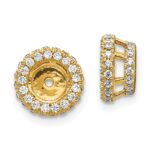 14k 5/8 carat Diamond Circle Earring Jackets