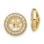 14k 1/3 carat Diamond Circle Earring Jackets