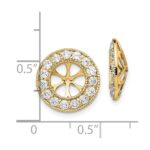 14k 1 carat Diamond Circle Earring Jackets - Image 3