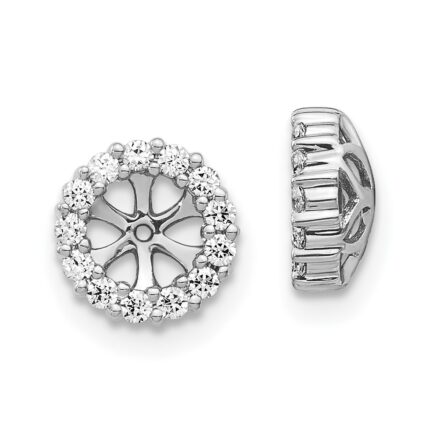 10k White Gold Diamond Earring Jackets