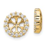 14k 1/2 carat Diamond Circle Earring Jackets