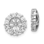 14k White Gold 1 carat Diamond Circle Earring Jackets