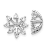 14k White Gold 1/2 carat AA Diamond Fancy Earring Jackets