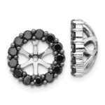 14k White Gold 1 carat Black Diamond Circle Earring Jackets