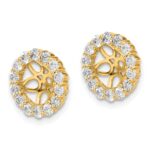 14k 1 carat Diamond Circle Earring Jackets - Image 2