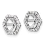 10k White Gold Diamond Earring Jackets - Image 2