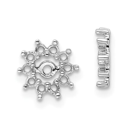 14k White Gold Fancy Diamond Earring Jacket Mountings