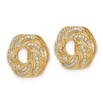 14k 1/3 carat Diamond Swirl Earring Jackets - Image 2