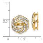 14k 1/3 carat Diamond Swirl Earring Jackets - Image 3
