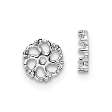 14k White Gold Diamond Earring Jacket Mountings