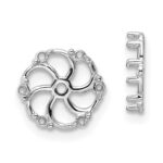 14k White Gold Diamond Earring Jacket Mountings