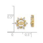 14k 1/4 carat AA Diamond Fancy Earring Jackets - Image 3