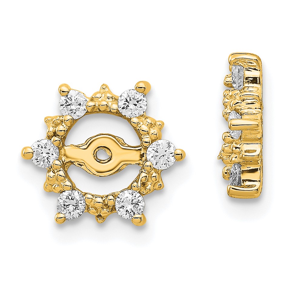 EJM5330-025-YA.jpg 14k Fancy Diamond Earring Jacket Mountings - Image 1