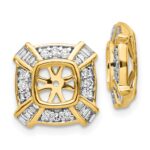 14k 1/2 carat Diamond Fancy Square Earring Jackets