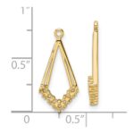 14k Kite-Shaped Diamond Earring Jacket Mountings - Image 2