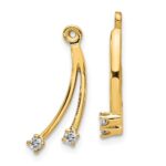 14k 2-Stone Dangle 1/8 carat Diamond Earring Jackets