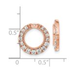 14k Rose Gold 1 1/2 carat Lab Grown Diamond VS/SI+ G+ Circle Earring Jackets - Image 3