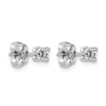 Platinum 1/4 carat Lab Grown Diamond VS+ F+ Round Complete Four Prong Stud Earrings - Image 3