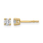 10k Round 4-Prong .25ct. Diamond Stud Earrings
